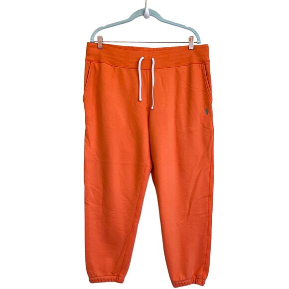 Polo Ralph Lauren Mens Sweatpants Size XL Orange Preppy Drawstring Pony Logo - Picture 1 of 7